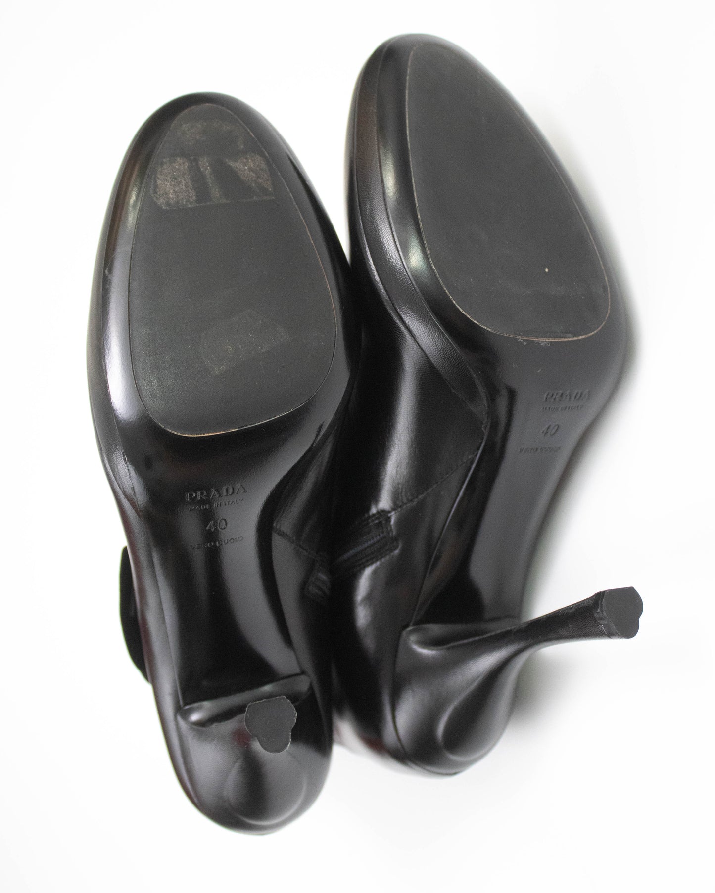 Vintage S/S 2008 Prada Fairy Collection Black Ankle Boots / 40 (US 10)