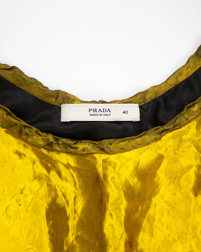 Vintage S/S 2009 Prada Gold Metal Runway Dress / IT 40 (S)