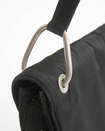 Vintage F/W 1996 Prada Black Nylon Shoulder Bag