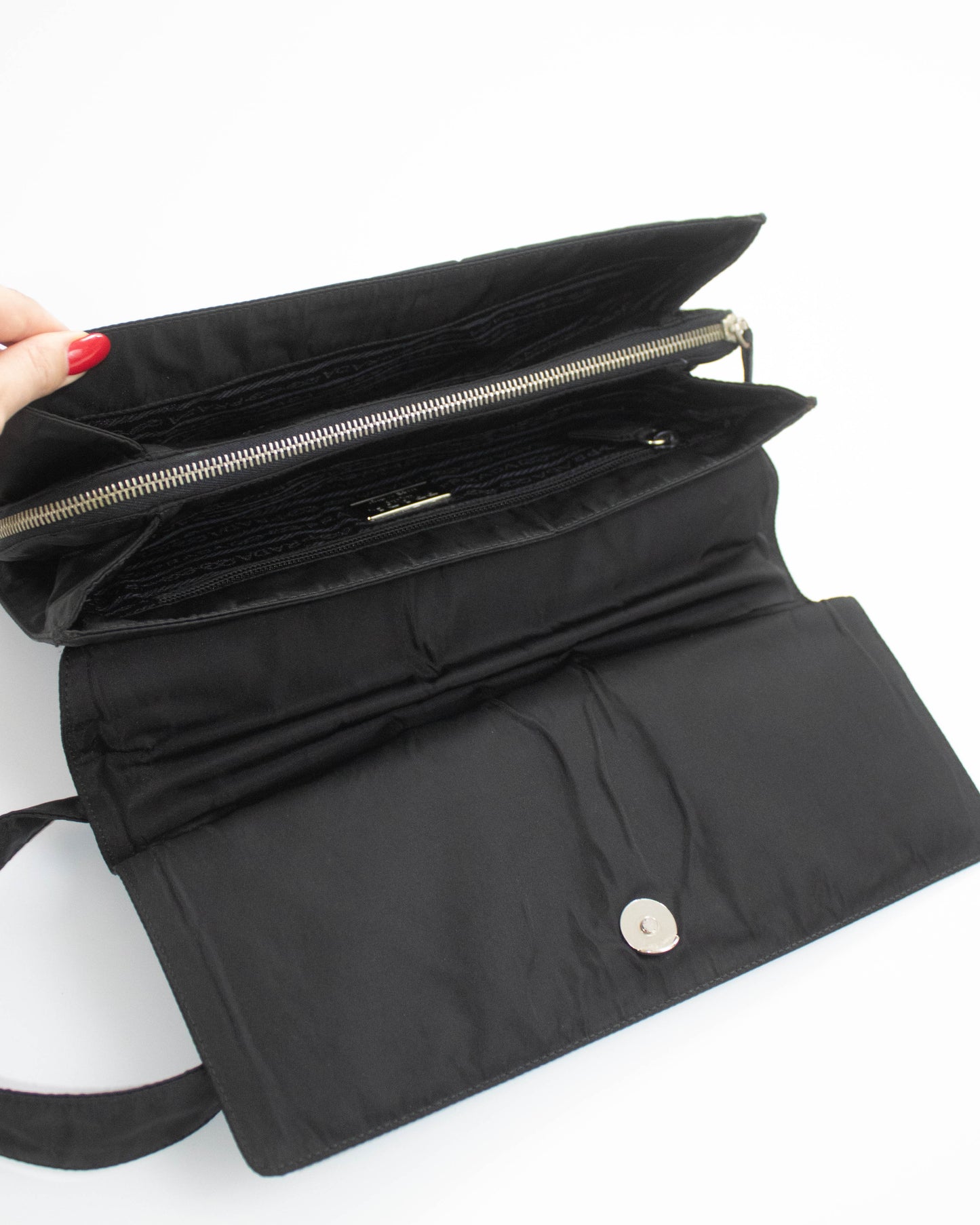 Vintage F/W 1996 Prada Black Nylon Shoulder Bag