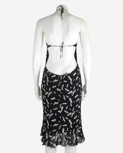 Vintage S/S 2000 Lolita Lempicka Floral Embroidery Runway Dress / S