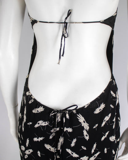 Vintage S/S 2000 Lolita Lempicka Floral Embroidery Runway Dress / S