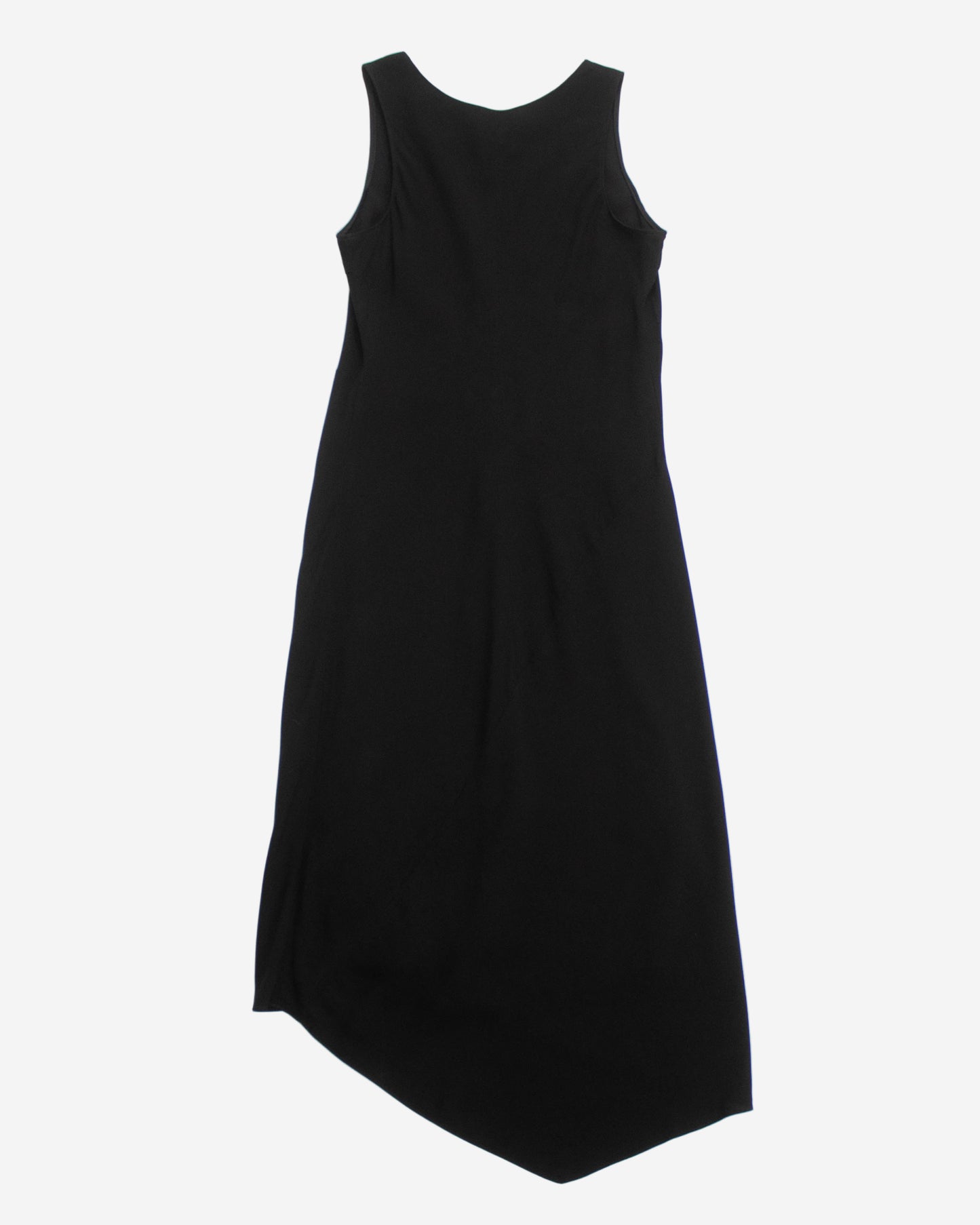 Vintage S/S 1997 Calvin Klein Collection Black Asymmetric Hem Dress / XS-S