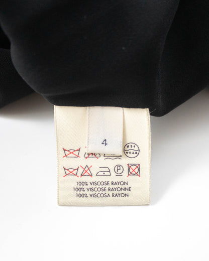Vintage S/S 1997 Calvin Klein Collection Black Asymmetric Hem Dress / XS-S