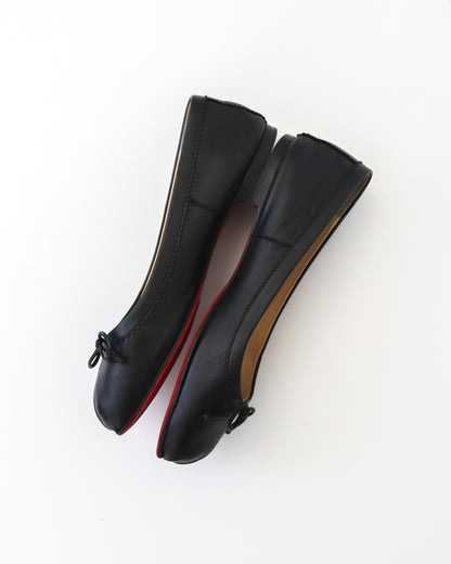 Christian Louboutin Mamadrague Black Leather Ballet Flat Shoes / 37 (US 7)