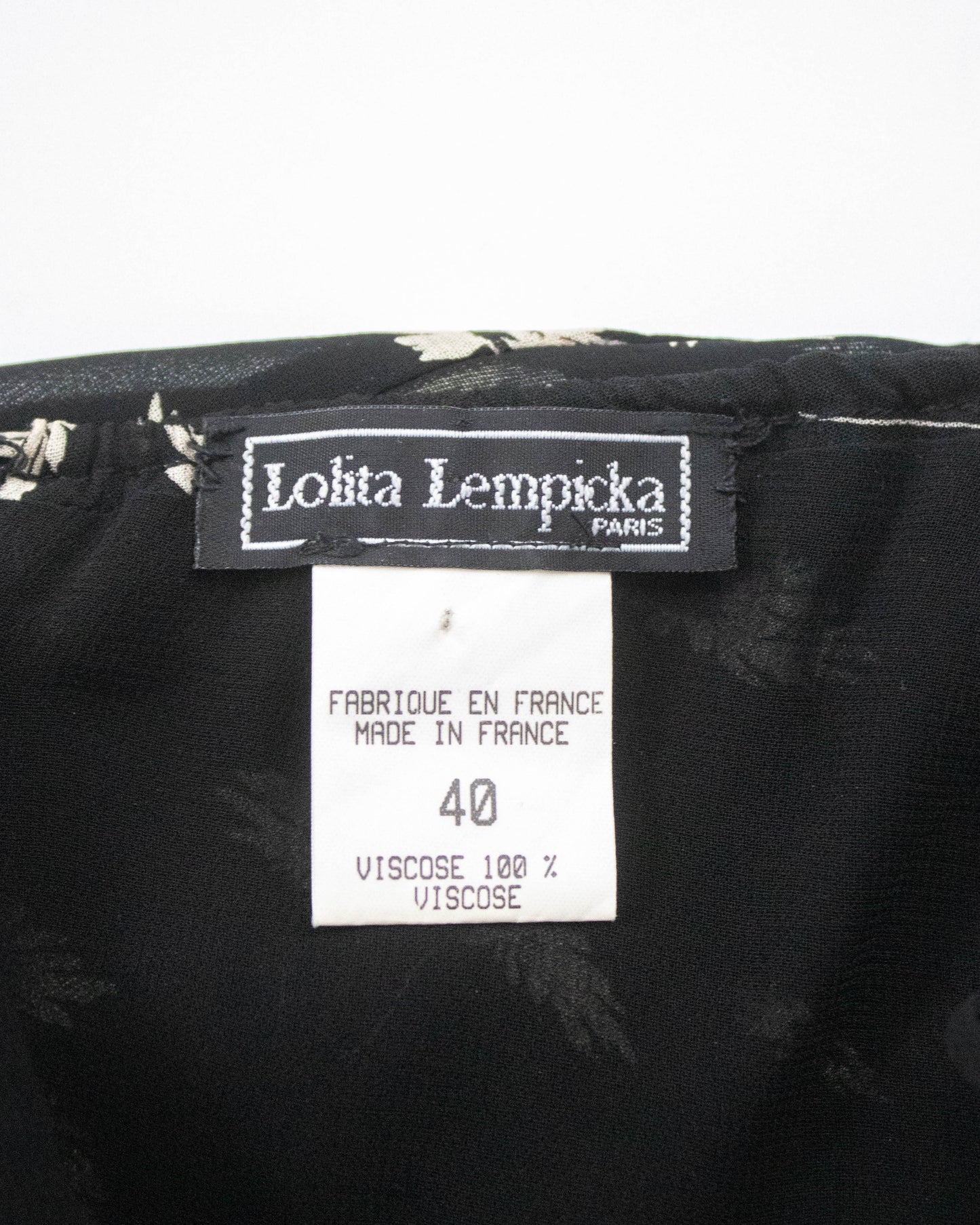 Vintage S/S 2000 Lolita Lempicka Floral Embroidery Runway Dress / S