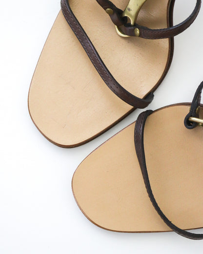 Vintage Gucci by Tom Ford Leather Sandals Strappy Heels Metal Horsebit Logo / 37 (US 7)