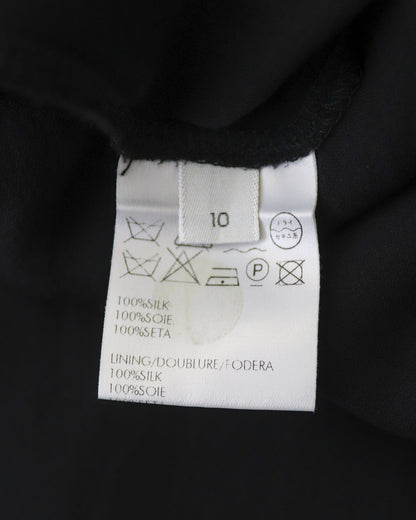 Vintage F/W 2001 Calvin Klein Collection Long Black Silk Dress Runway Gown / S-M