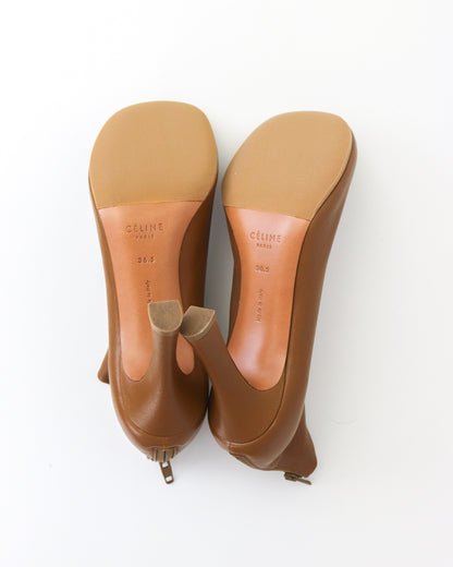 S/S 2017 Celine by Phoebe Philo Tan Leather Stretch Glove Boots / 36.5 (US 6.5)