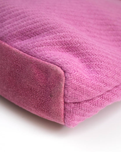 Vintage F/W 1999 Prada Pink Knit Leaf Applique Bag