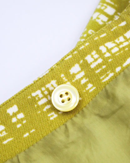 Vintage S/S 1996 Prada 'Ugly Chic' Acid Yellow Tweed Print Runway Skirt / XS