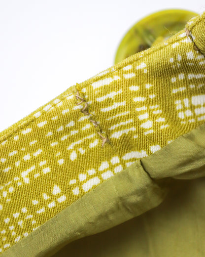 Vintage S/S 1996 Prada 'Ugly Chic' Acid Yellow Tweed Print Runway Skirt / XS