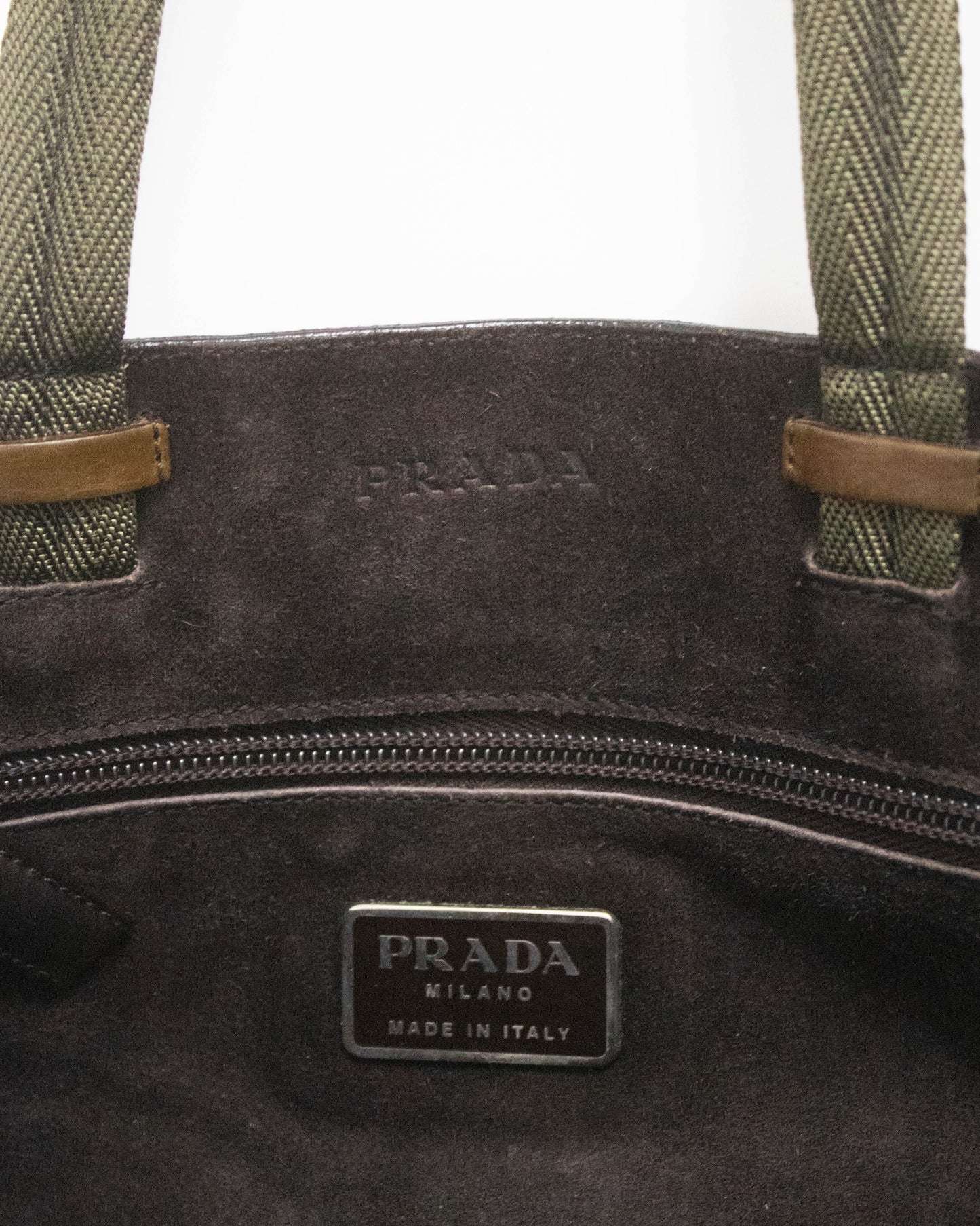 Vintage F/W 1999 Prada Leaf Applique Brown Leather Bag