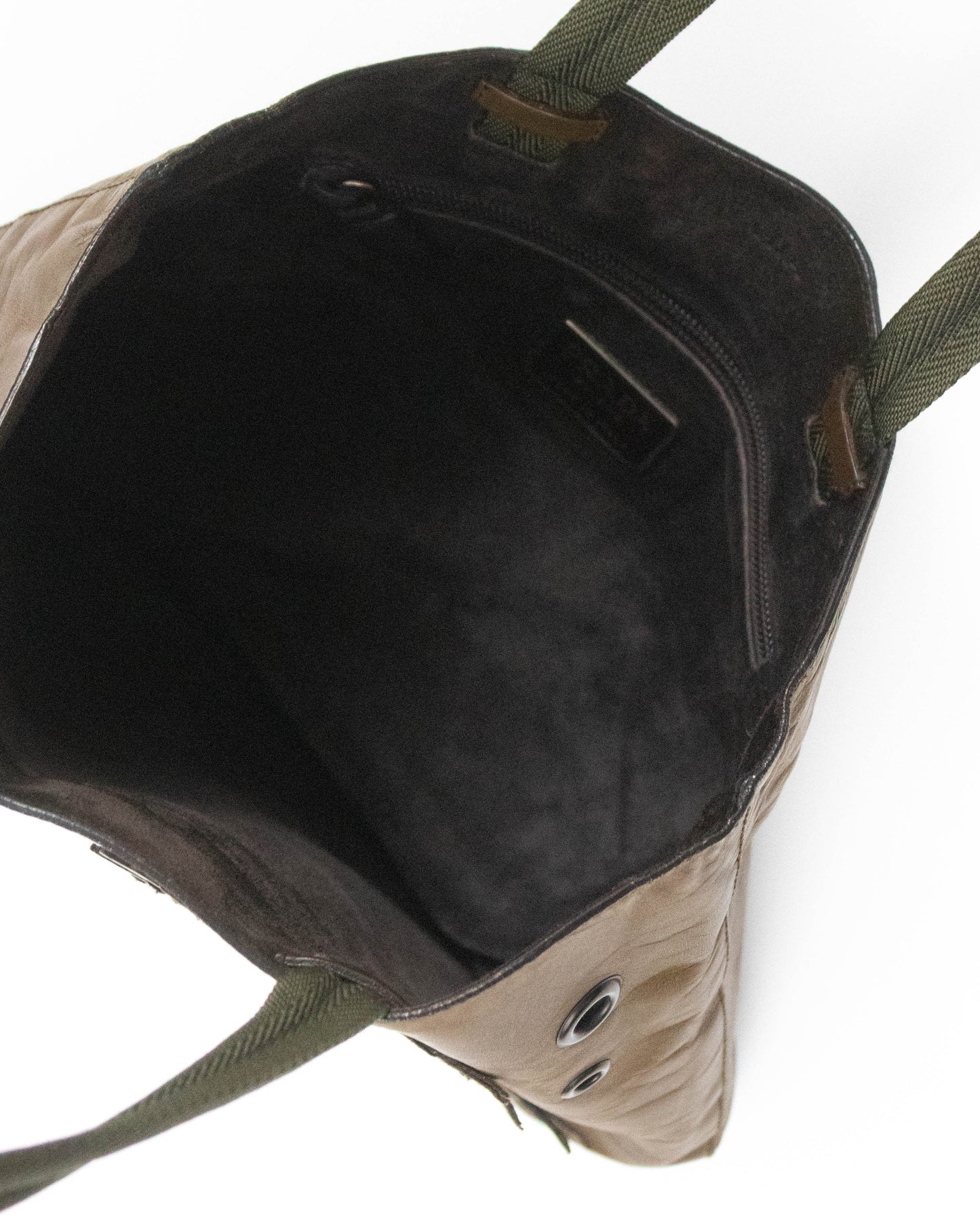 Vintage F/W 1999 Prada Leaf Applique Brown Leather Bag