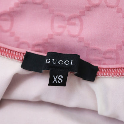 Vintage 1999 Gucci by Tom Ford Pink GG Logo Monogram One Piece Swimsuit Bodysuit / XS