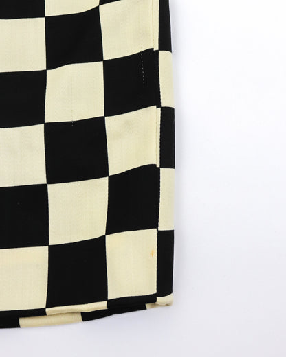 Vintage F/W 1995 Gianni Versace Couture Runway Wool Checker Skirt / IT 38 (XS)