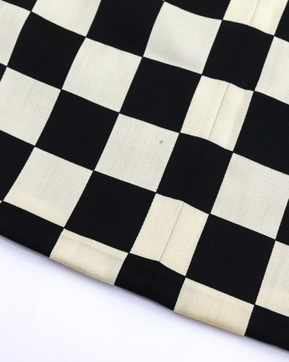 Vintage F/W 1995 Gianni Versace Couture Runway Wool Checker Skirt / IT 38 (XS)