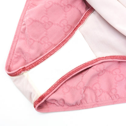 Vintage 1999 Gucci by Tom Ford Pink GG Logo Monogram One Piece Swimsuit Bodysuit / XS