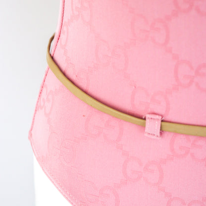 Vintage 1999 Gucci by Tom Ford Pink GG Logo Monogram One Piece Swimsuit Bodysuit / XS