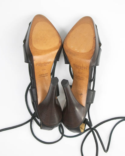 Vintage F/W 2002 Yves Saint Laurent by Tom Ford Lace Up Pumps / 36.5 (US 6.5)