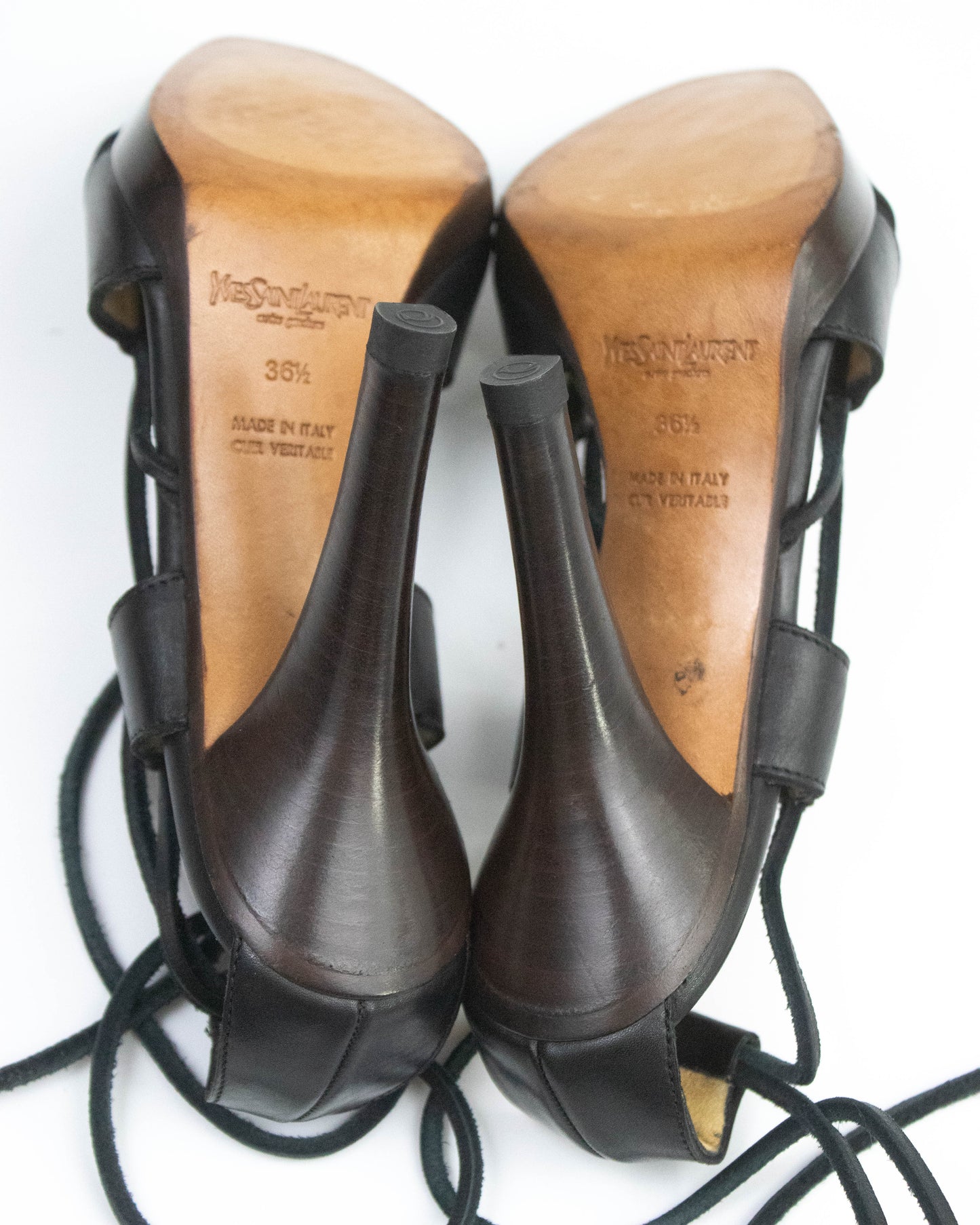 Vintage F/W 2002 Yves Saint Laurent by Tom Ford Lace Up Pumps / 36.5 (US 6.5)