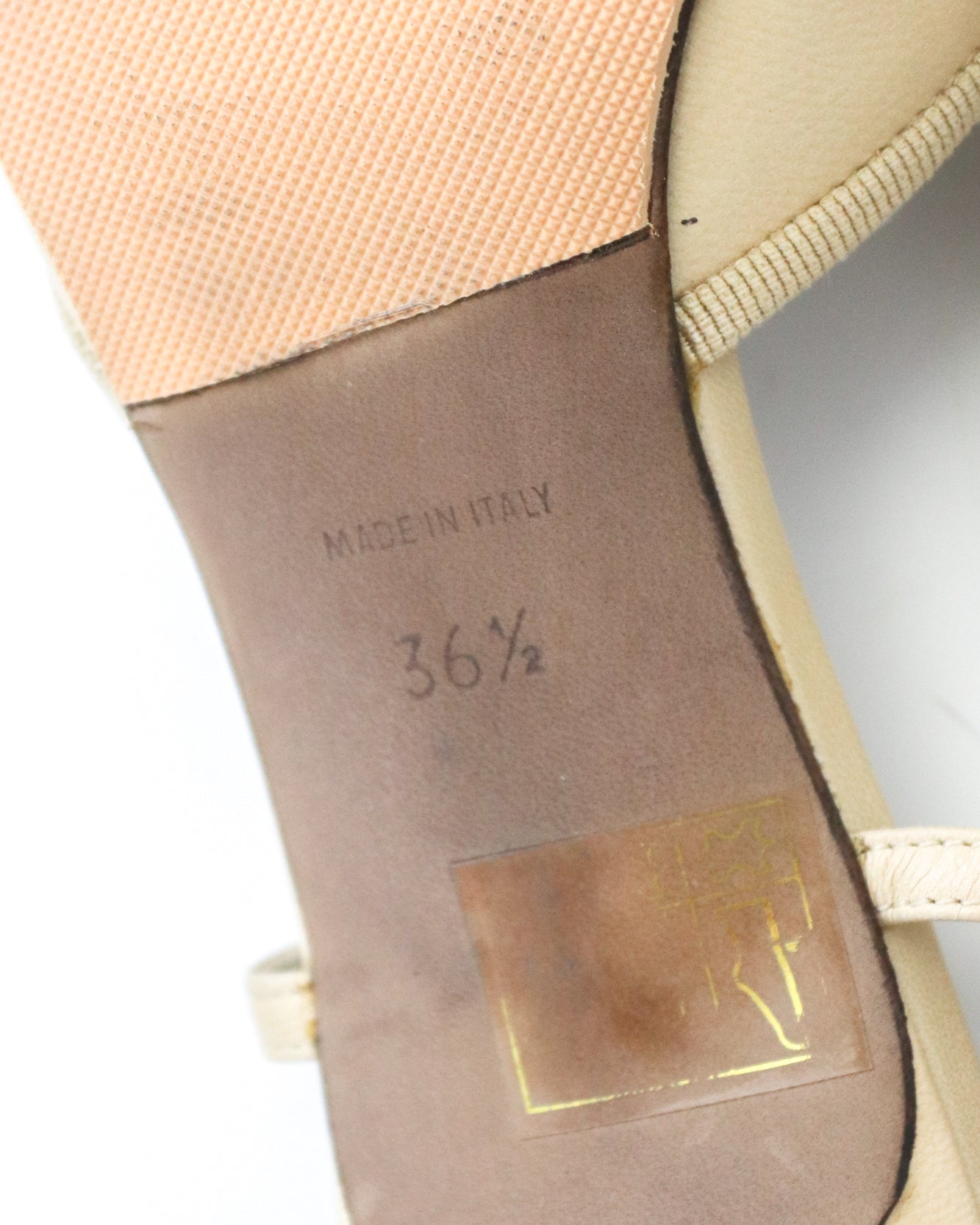 Vintage Chanel Iconic Tan Black Slingback CC Logo Bow Embellished Heels / 36.5 (US 6.5)