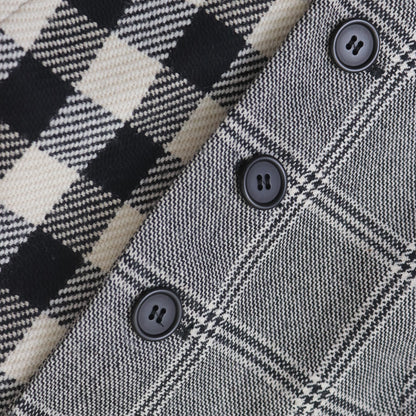 Vintage F/W 1993 Dolce&Gabbana Wool Patchwork Check Houndstooth Waistcoat Top