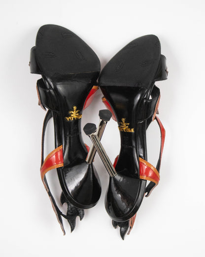 Prada S/S 2012 Red Patent Leather Flame Heels / 36 (US 6)