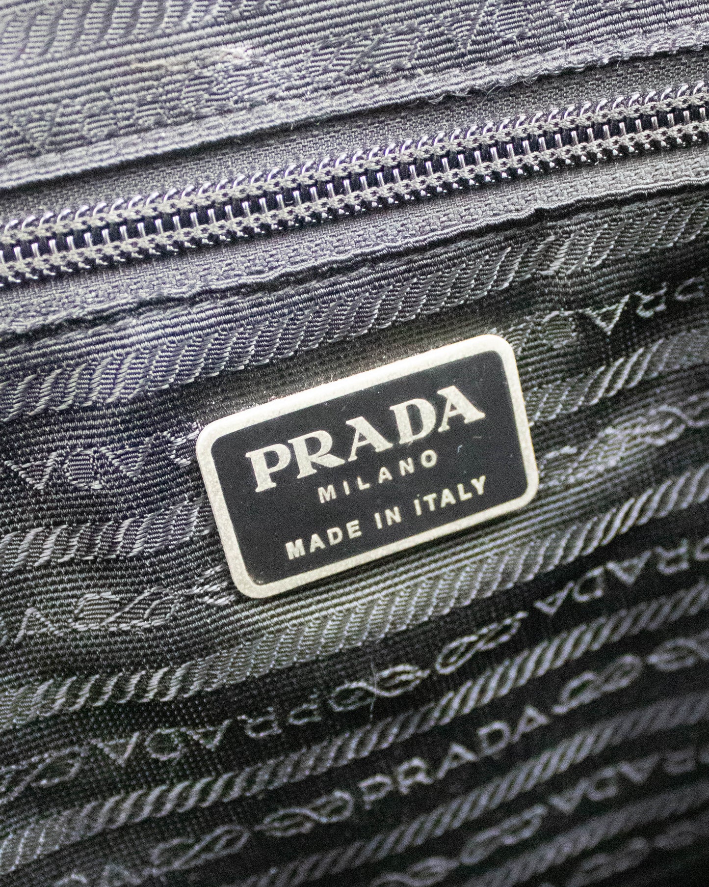Vintage 1990s Prada Spazzolato Black Patent Leather Shoulder Bag