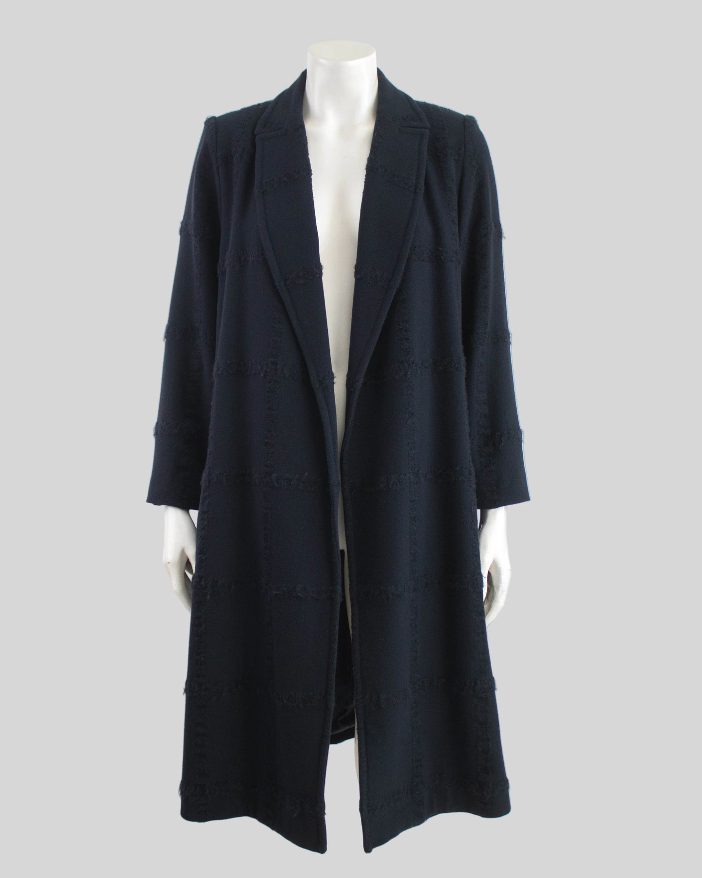Vintage F/W 1998 Calvin Klein Collection Textured Wool Runway Coat / S