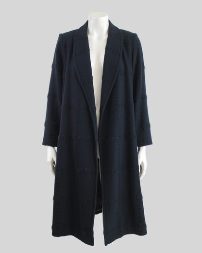 Vintage F/W 1998 Calvin Klein Collection Textured Wool Runway Coat / S