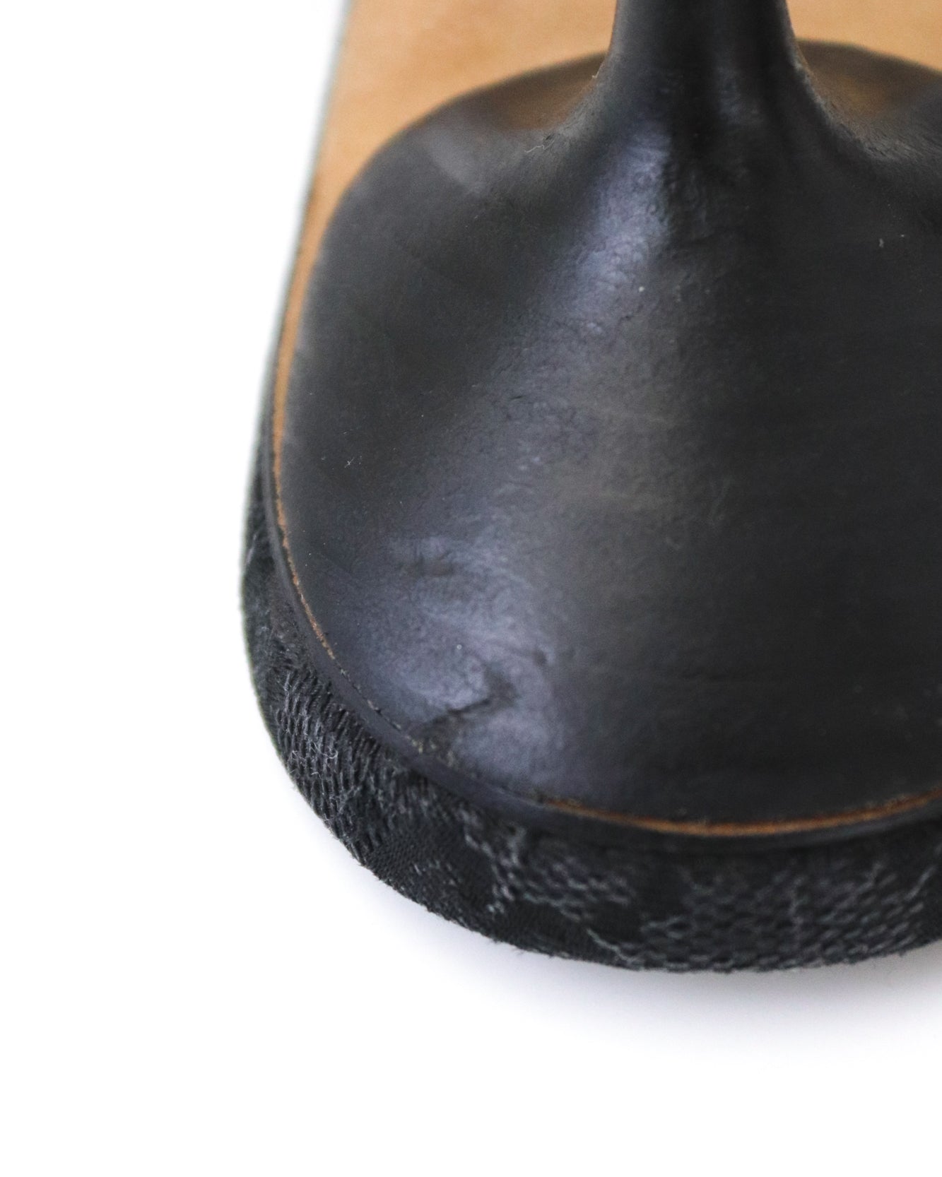 Vintage F/W 2002 Gucci by Tom Ford Black Monogram Kitten Heel Mules Braided Leather Detail / 40 (US 10)