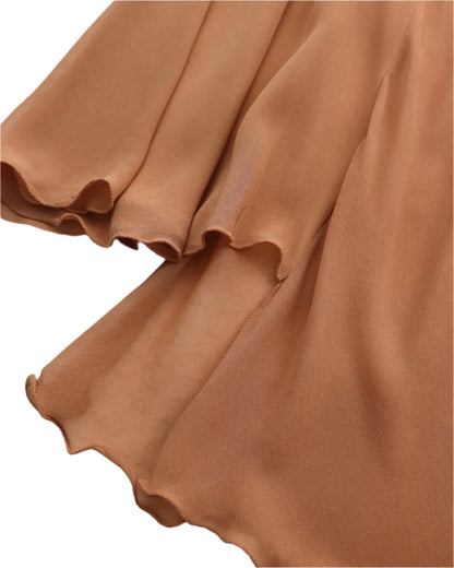 Vintage 1990s Anna Molinari Blumarine Long Sheer Asymmetric Ruffled Skirt / IT 42 (S)