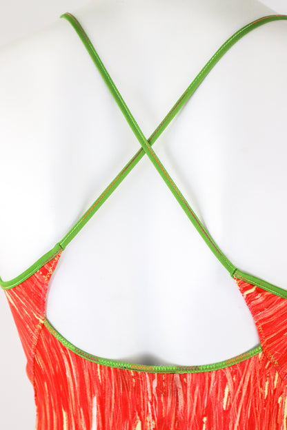 Vintage 2000s Roberto Cavalli Just Cavalli Cutout Tie Front Viscose Dress / IT 42 (S)