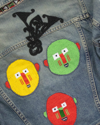 Vintage Voyage S/S 2003 Denim Beaded Jacket / XS-S
