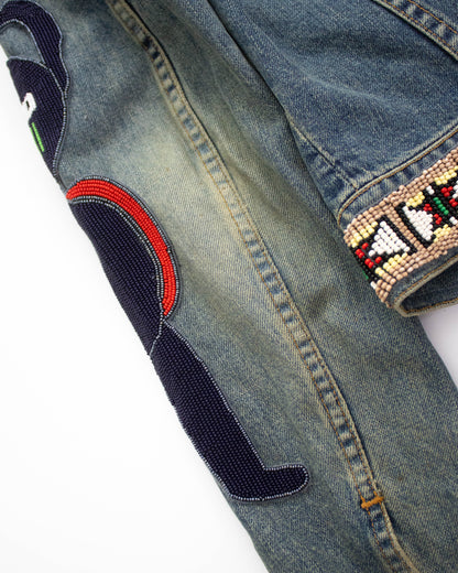 Vintage Voyage S/S 2003 Denim Beaded Jacket / XS-S