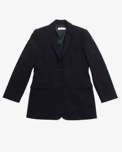 Vintage Calvin Klein Collection Navy Wool Blazer / S-M (8)