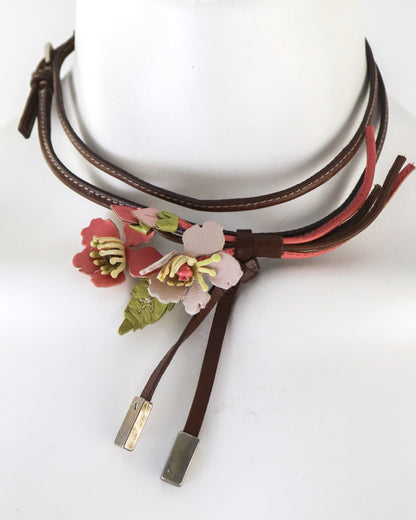 Vintage Prada Floral Applique Necklace Choker