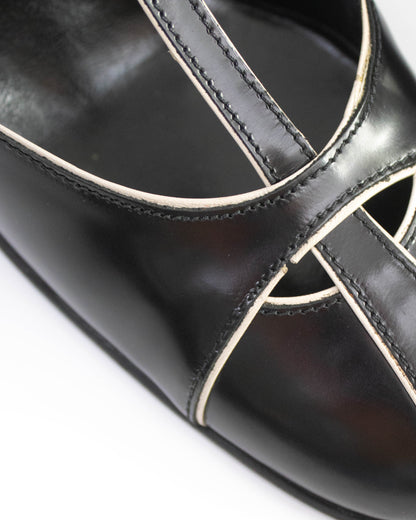 Vintage Prada Black T-strap Mary Jane 'Legally Blonde' Heels / 37.5 (US 7.5)