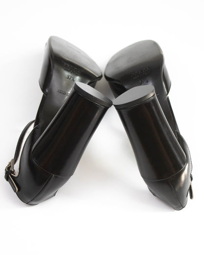 Vintage Prada Black T-strap Mary Jane 'Legally Blonde' Heels / 37.5 (US 7.5)