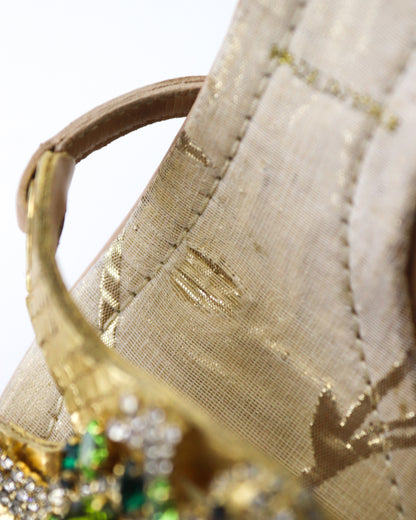 Vintage Vicini Giuseppe Zanotti Bejeweled Turtle Mule Heels / 35 (US 5)