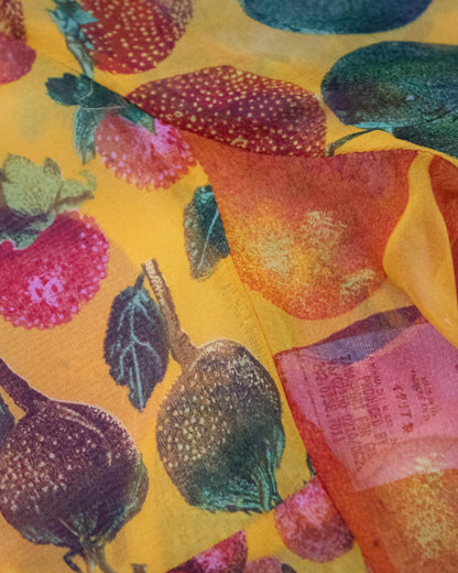 Vintage S/S 1996 Gucci by Tom Ford Fruit Print Silk Blouse / IT 42 (S-M)