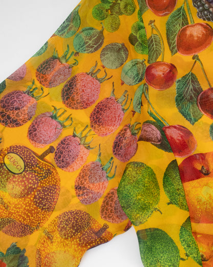 Vintage S/S 1996 Gucci by Tom Ford Fruit Print Silk Blouse / IT 42 (S-M)
