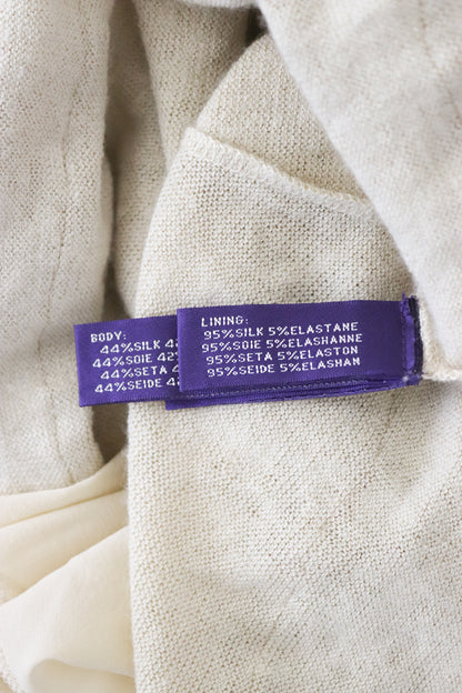 Vintage S/S 2003 Ralph Lauren Collection Purple Label Silk Cashmere Dress Floral Wallpaper Print / S-M