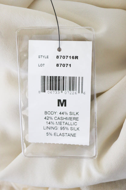 Vintage S/S 2003 Ralph Lauren Collection Purple Label Silk Cashmere Dress Floral Wallpaper Print / S-M