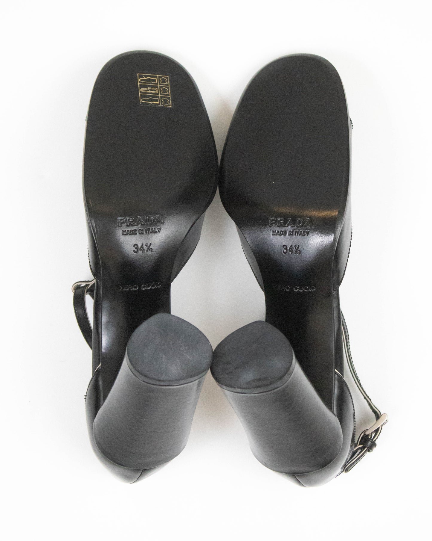 Vintage Prada Black T-strap Mary Jane 'Legally Blonde' Heels / 34.5 (US 4.5)