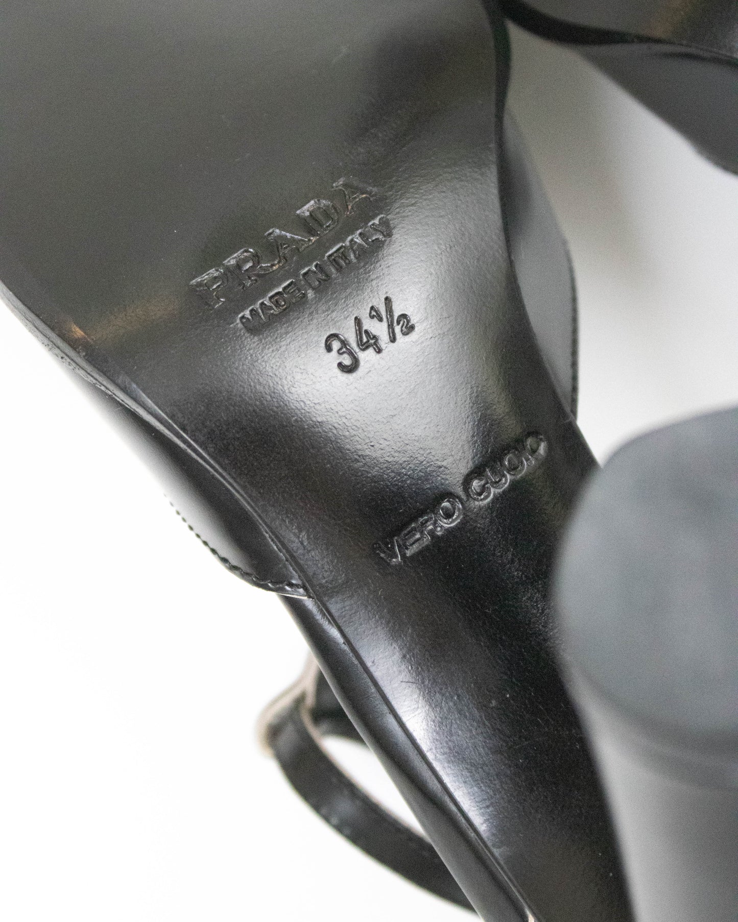 Vintage Prada Black T-strap Mary Jane 'Legally Blonde' Heels / 34.5 (US 4.5)