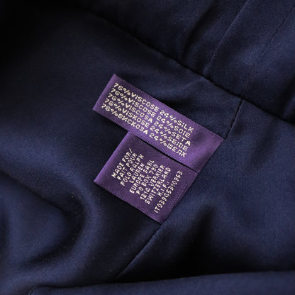 Vintage 2000s Ralph Lauren Collection Viscose Silk Boned Corset Peplum Top / XS