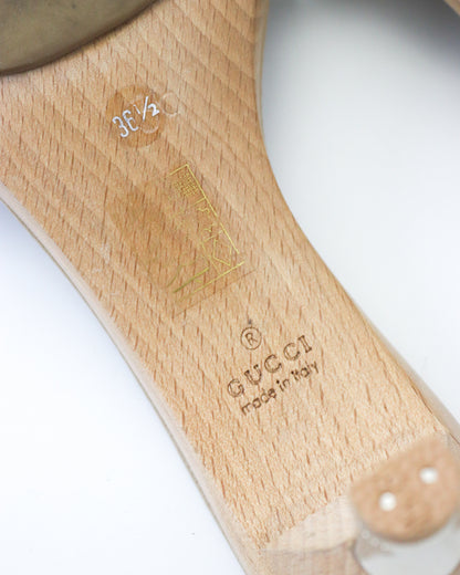 Vintage 2000s Gucci Blue GG Monogram Canvas Clog Mules / 36.5 (US 6.5)