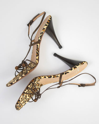 Vintage Moschino Animal Print Slingback Heels / 40.5 (US 10.5)
